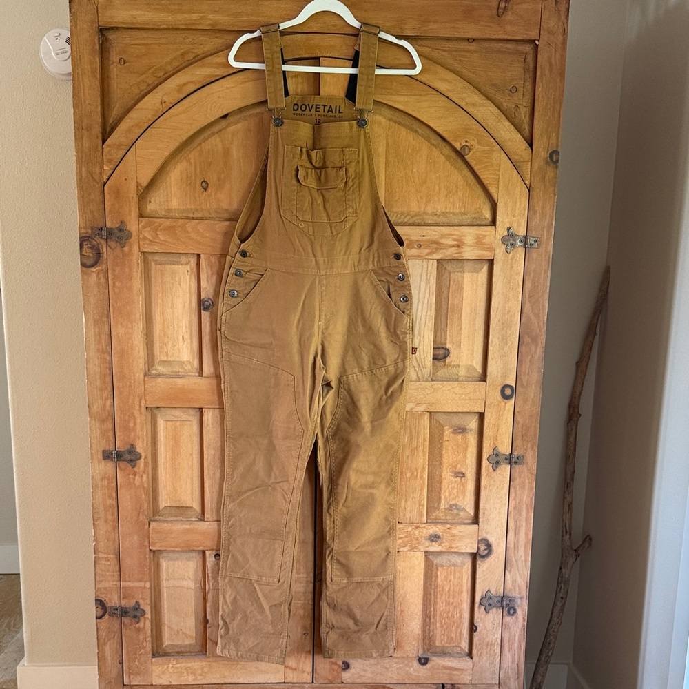 Dovetail Freshley Overalls Saddle Brown size 12